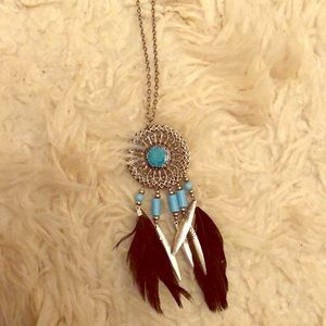 Dream catcher statement necklace